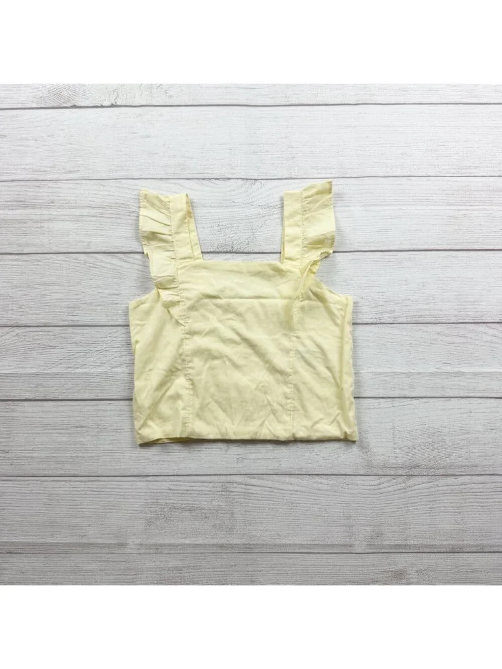 Abercrombie Kids Yellow Ruffle Smocked Sleeveless Top 9-10